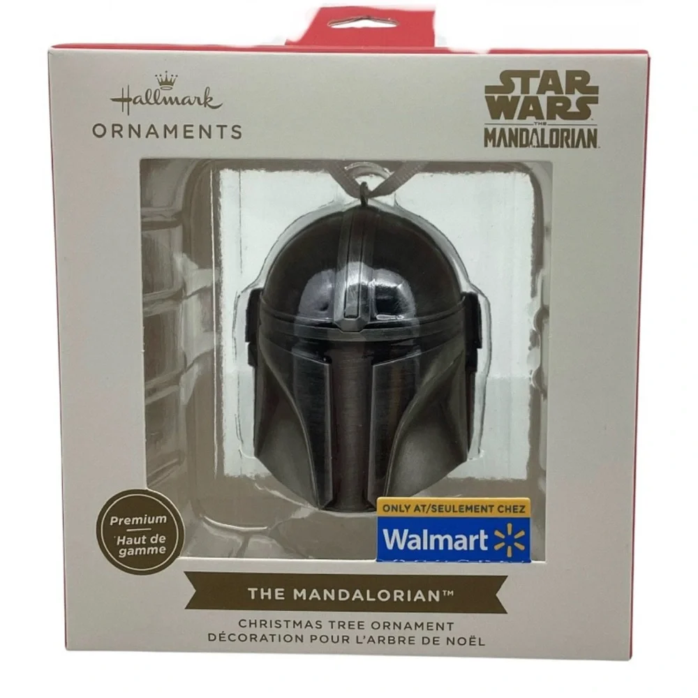 Hallmark Star Wars Premium Metal Mandalorian Helmet Christmas Ornament (NWT)